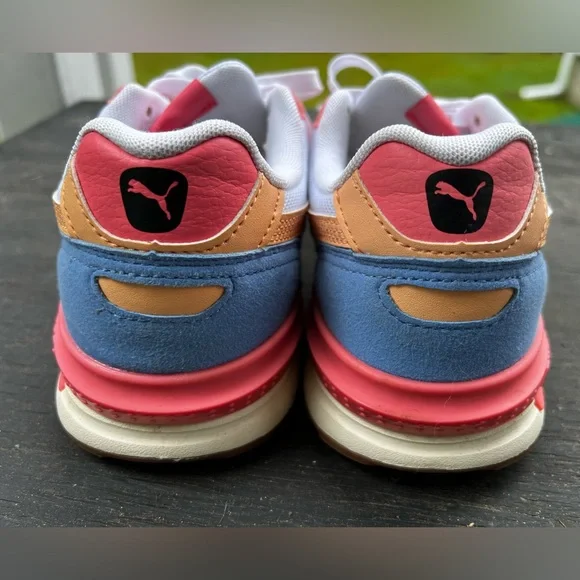 Puma White and Coral Sneakers - Picture 11 of 15